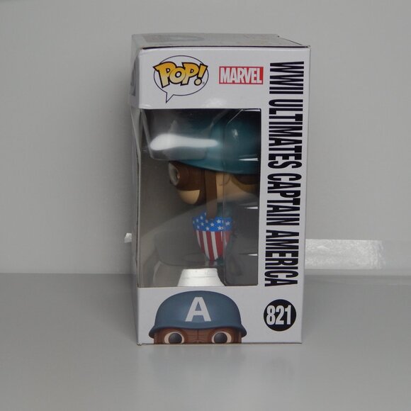 NIB Funko Pop! 821 WWII Ultimates Captain America - Picture 4 of 6